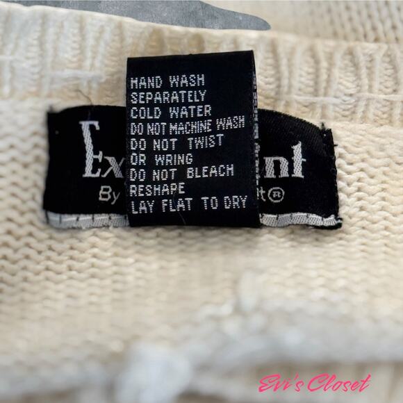 Reference Point Ladies Cream Knitted Sweater Cardigan With Beads Size 2X - Picture 10 of 16